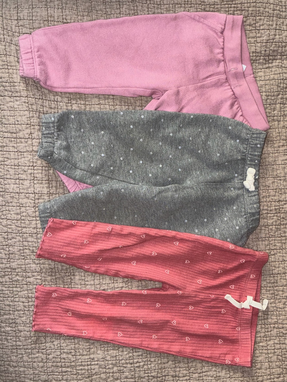 Carter's Pink and Gray Girls' Leggings Set - Hearts & Dots (3-Pack)